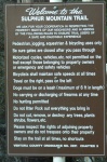 Sulphur Mountain Trail sign