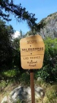 Sespe Wilderness sign 